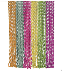 Neon Metallic Bead Necklaces (48/package) 22?› each