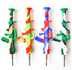 9” Silicone Nectar Collector AK47 with Titanium Nail