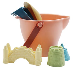 1607TA Baby Sand play Toys Beach Castle Mold Bucket Kids Outdoors Sandbox Set Sand Accessories Building Outdoor Kids Sand Toy Summer