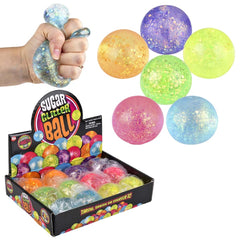 Squeezy Glitter Sugar Ball Assortment 2.4" (DZ)