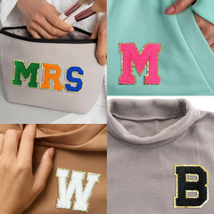 Stick On Chenille Letter Patch Self Adhesive Varsity Letter Patch -