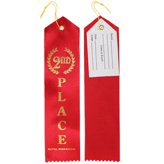 Award Ribbon - Second Place Red 8" (DZ)