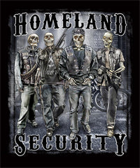 HOMELAND SECURITY SKELETON SOLDIERS SHORT SLEEVE TEE-SHIRT (Sold by the piece)