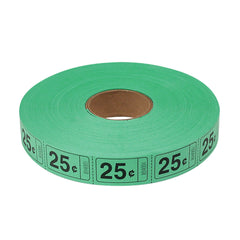 Roll Tickets - 25 Cent - Green 2000 Roll (EACH)