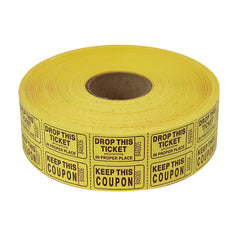 Double Roll Raffle Tickets - Yellow 2000 Roll (EACH)