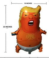 TRUMP BABY FOIL NOVELTY PARTY BALLOON 23"X18" (sold by the piece or dozen)
