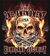 large 2nd AMENDMENT USA BLACK SHORT SLEEVE TEE SHIRT (Sold by the piece)