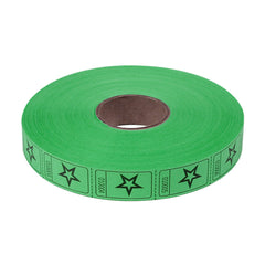 Roll Tickets - Star - Green 2000 Roll (EACH)