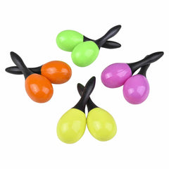 Two Tone Maraca Pair Assortment 5.25" (DZ)