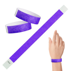 Tyvek Paper Wristbands - Purple 3/4" (500 PACK)