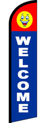 SUPER SWOOPER 15 FT HAPPY SMILE FACE WELCOME FLAG (Sold by the piece)