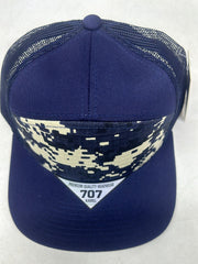 KAMEL 707 100% COTTON CAMO 7 Panel Flat Adjustable Snapback Mesh Trucker Cap