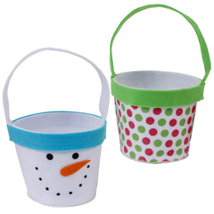 Empty Holiday Felt Basket 5" (EACH)