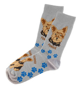 Yorkie Socks Unisex Unique Fun Design Fits All, 70% Cotton, 25% Spandex, 5% Elastic