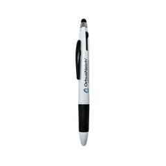 Customised 3-Colour Ballpoint Pen With Stylus (Preorder)
