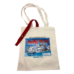 Customised Folding Canvas Bag with Ribbon (Preorder)
