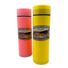 Customised Double Walled Wheat Fibre and Glass Bottle (Preorder)