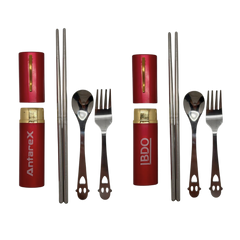 Customised 3-Piece Metal Cutlery In Portable Case (Preorder)