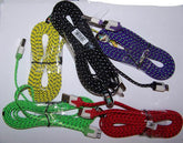old style 21 pin SAMSUNG BRAIDED CLOTH PHONE CABLE CHARGING CORDS 6 FOOT ( sold by the piece ) CLOSEOUT NOW ONLY $ 1 EA