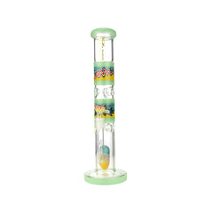 14" HAPPY FUMES GLASS Wig Wag Art Straight Shooter and 14mm Male Bowl