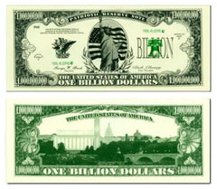 ONE BILLION FAKE DOLLAR BILLS (Sold by the pad of 25 bills )
