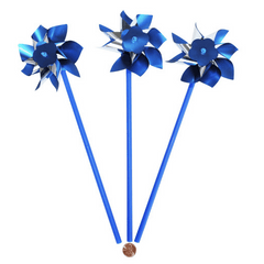 Blue Metallic Pinwheels Bulk (72 total pinwheels in 2 boxes) 30?› each