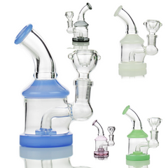 5" Water Pipe With Round Shower and 14mm Male Bowl