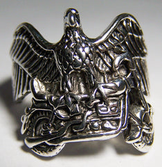 EAGLE ON TOP OF MOTORCYCLE BIKER RING (Sold by the piece)