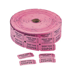 Hot Pink Double Roll Tickets (2000 double tickets/roll )