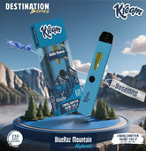 BlueRaz Mountain Industrial Hemp Derived Liquid Shatter+THC- A+THC-P+D8+HHC+CBD+CBG+H4CBD 2.5 Gram Disposable, Box of 8