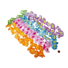 Two Tone Maui Flower Leis (24 total Leis in 2 bags) 72?› each