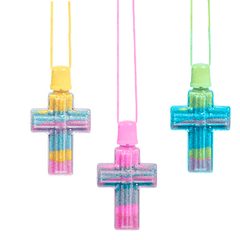 Cross Sand Art Necklaces (24 total necklaces in 2 bags) 65?› each