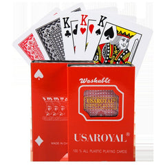 Durable PVC Laminated Playing Cards - Washable, Sturdy, Built to last w/Plastic Box(Sold Individually)