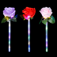 Light Up Rose Wand Kids Toy For Valentine Day - Assorted