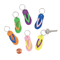Flip Flop Key Chain (24 total flip flop key chains in 2 bags) 41?› each