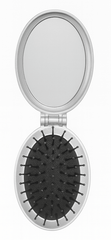Foldable Oval Hair Brush with Mirror ƒ?? 4" Compact Travel Size |Individual & 10 Pack