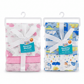 Gentle Steps Receiving Blankets 3-Pack ƒ?? 26x26" 100% Cotton, Assorted Colors