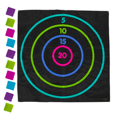 Neon Jumbo Vinyl Target Bean Bag Toss Game (Includes 12 Bean Bags)