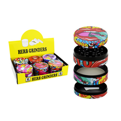 63mm Rolling Stones Printed 4 Parts Zinc Grinder