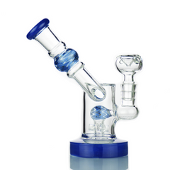7" Side Car Water Pipe Bong With Dome Shower and 14mm Male Bowl
