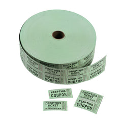 Green Double Roll Tickets (2000 double tickets/roll)