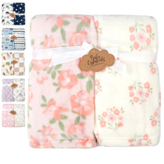 Bulk Baby Plush Themed Blankets 2-Pack 36" x 30"