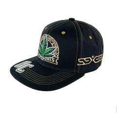 Snapback "Cannabis" Hat Embroidered