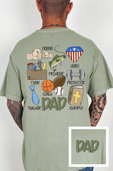 Dad Things Front & Back Comfort Colors Adult Ring-Spun Cotton Tee
