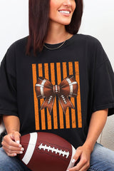 Orange Varsity Bow Comfort Colors Adult Ring-Spun Cotton Tee