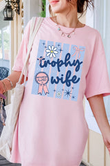 Blue Striped Trophy Wife Comfort Colors Adult Ring-Spun Cotton Tee