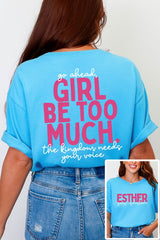 Esther Go Ahead Girl Full Front & Back Design Comfort Colors Adult Ring-Spun Cotton Tee