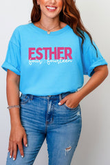 Esther Go Ahead Girl Full Front & Back Design Comfort Colors Adult Ring-Spun Cotton Tee