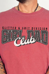 Glitter & Grit Girl Dad Comfort Colors Adult Ring-Spun Cotton Tee