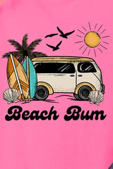 Retro Beach Bum Comfort Colors Adult Ring-Spun Cotton Tee